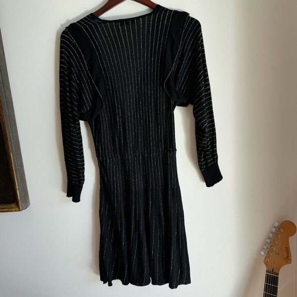 ZARA Knit Gold Metallic Short Dress Size S - Picture 5 of 12